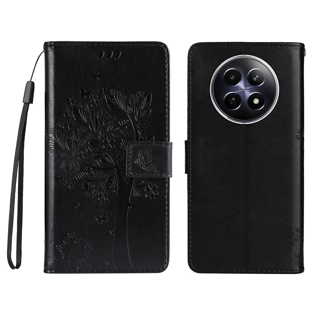 KT Imprinting Flower Series-3 For Realme 12 Wallet Case Tree Pattern Leather Phone Stand Cover KT Imprinting Flower Series-3 For Realme 12 Wallet Case Tree Pattern Leather Phone Stand Cover